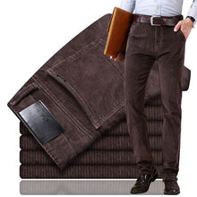 Load image into Gallery viewer, new Corduroy men's casual pants 2019 classic middle-aged business straight stretch casual streetwear brand wine red casual pants